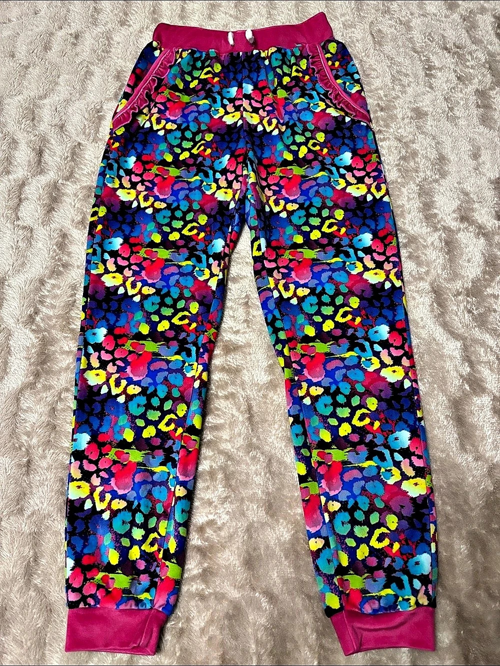 Millie Love Lily Girls Size 12 Colorful Abstract Pants Like New